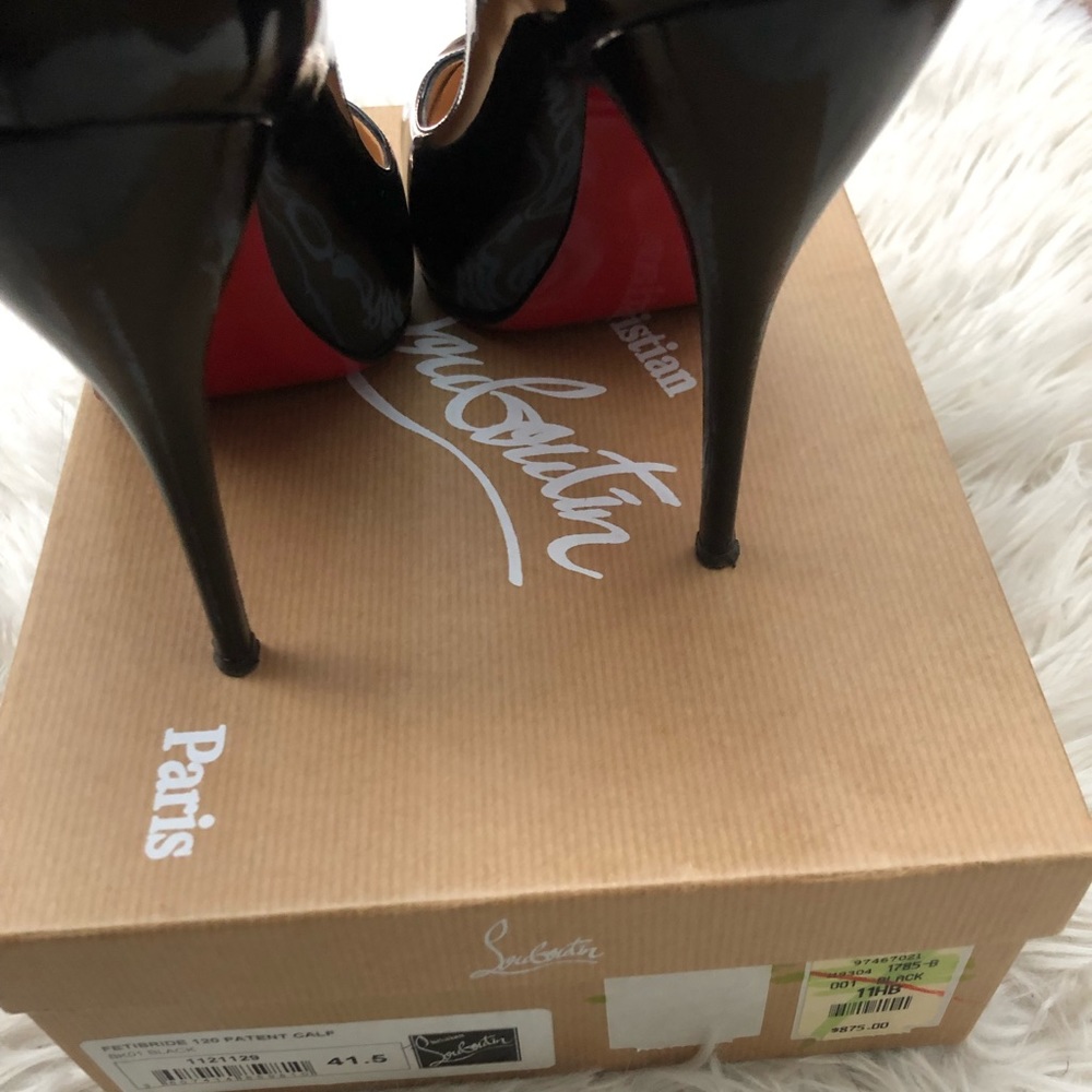 Fetibride 120 Patent Calf Black Louboutin Heels